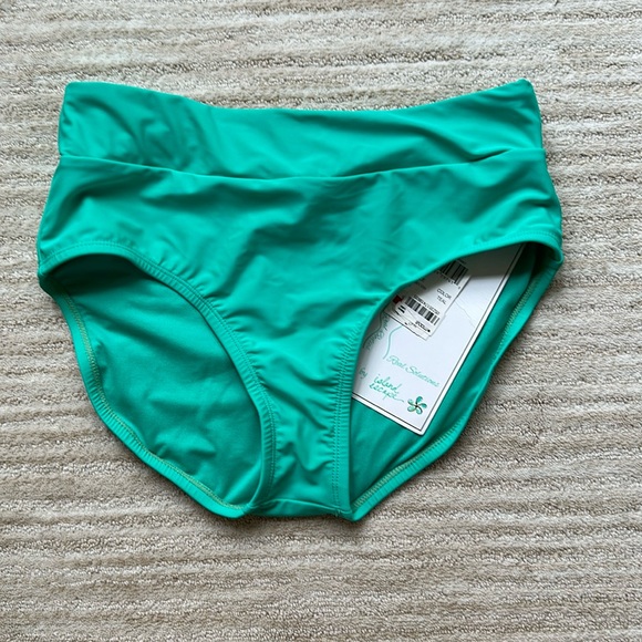 Island Escape Real Solutions High Waist Tummy Thinner Bikini Swim Bottom Size 10 - Picture 1 of 11